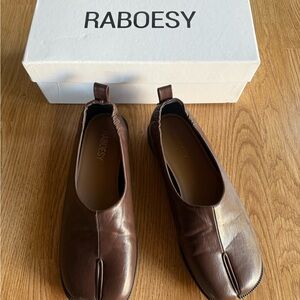 RABOESY Brown Leather Shoes